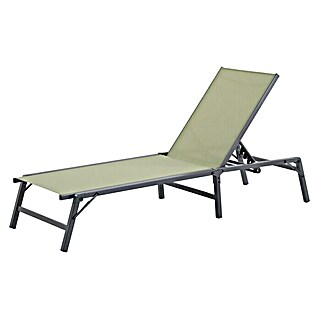 Sunfun Ležaljka za plažu (Š x D: 63 x 186 cm, Zelena, Čelik, S podesivim naslonom za leđa)