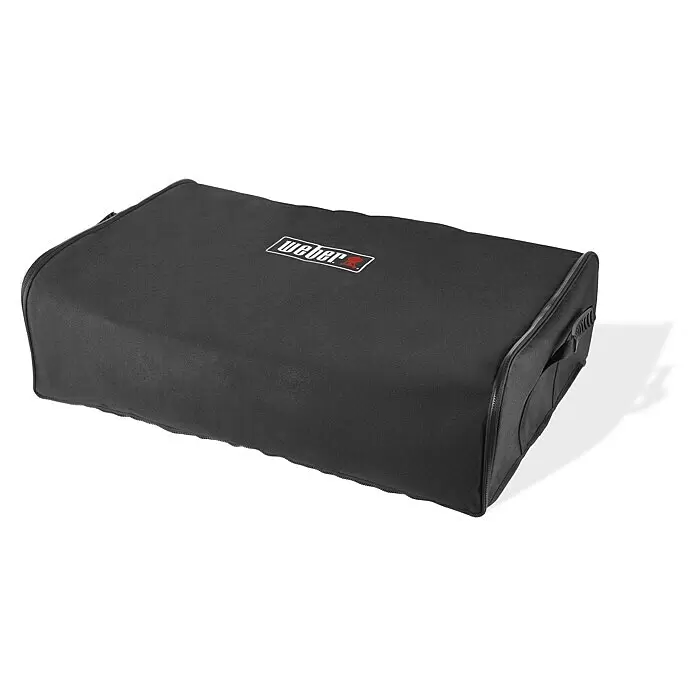 Weber Transporttasche - L x B x H: 59 x 89 x 26,5 cm, Polyester, Passend für: Weber Plancha Grills Slate 43 und 56 - Schwarze Weber Grillabdeckung aus strapazierfähigem Stoff, mit Reißverschluss und Markenlogo.