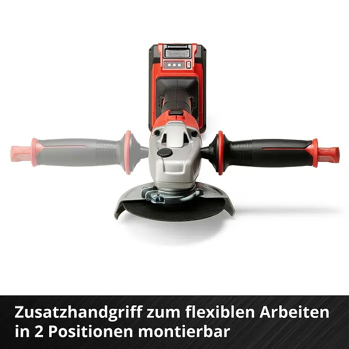 Einhell Professional Power X-Change 18V Akku-Winkelschleifer Axxio 18/125 - 18 V, Ohne Akku, Durchmesser Scheibe: 125 mm, 8.500 U/min - Akku-Winkelschleifer mit flexiblem Zusatzhandgriff für Arbeiten in 2 Positionen montierbar.