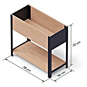 Upyard Hochbeet Modernbox hoch (78 x 36 x 72 cm, Holz, Braun/Schwarz) | BAUHAUS