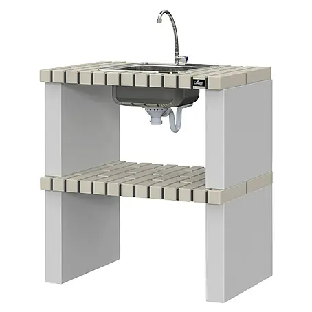 Collippo Ericeira Mesa de barbacoa con fregadero para barbacoa