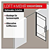 Room Plaza Loft + Mehr Drehtür-Komplettset 00/01 (1.000 x 2.130 mm, Rechts, Klarglas) | BAUHAUS