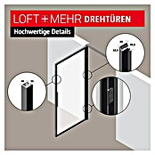 Room Plaza Loft + Mehr Drehtür-Komplettset 00/01 (750 x 2.005 mm, Links, Klarglas) | BAUHAUS