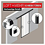 Room Plaza Loft + Mehr Schiebetür-Komplettset 00/01 (940 x 2.060 mm, Klarglas) | BAUHAUS