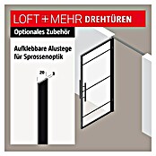 Room Plaza Loft + Mehr Klebesprosse (Schwarz matt, 1.000 x 20 x 3 mm) | BAUHAUS