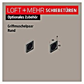 Room Plaza Loft + Mehr Griffmuschel-Set (Schwarz matt, Eckig) | BAUHAUS