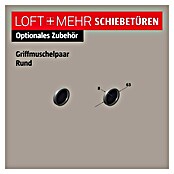 Room Plaza Loft + Mehr Griffmuschel-Set (Schwarz matt, Rund) | BAUHAUS