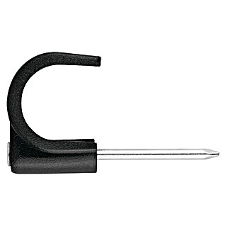 Grapa para cable (6 x 3 cm, Negro, 6 ud.)