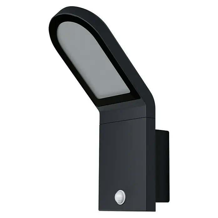 Osram Endura Style LED-Sensor-Außenwandleuchte Wall - 12 W, L x B x H: 16,8 x 10 x 27,3 cm, Dunkelgrau, Warmweiß - Eine schwarze Außenwandleuchte mit Bewegungsmelder, ideal für die Beleuchtung von Eingängen oder Wegen rund ums Haus.