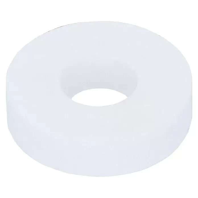 Vormann Arandela distanciadora - 15 ud., Diámetro: 8,5 mm, Espesor: 10 mm, Blanco - Arandela redonda de plástico blanca.