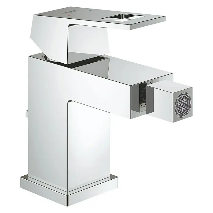 Grohe Eurocube BidetarmaturChrom, Glänzend - Moderner, eckiger Waschtischmischer in Chromoptik. Der Wasserhahn besticht durch sein minimalistisches Design und hochwertige Verarbeitung.