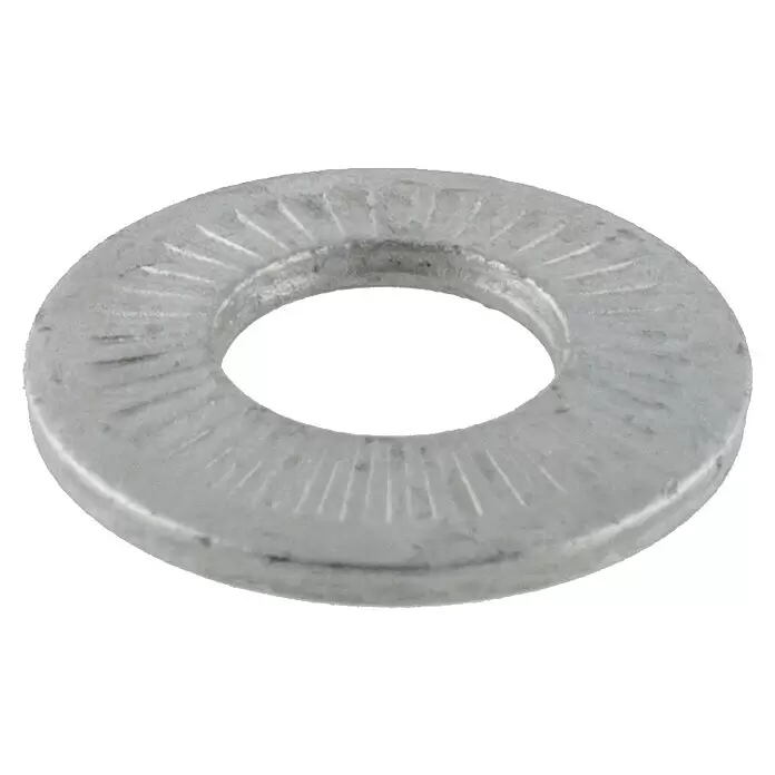 Suki Arandela - Diámetro interior: 8 milímetros (mm), Acero - Arandela de seguridad dentada color plateado con dientes radiales en una cara.