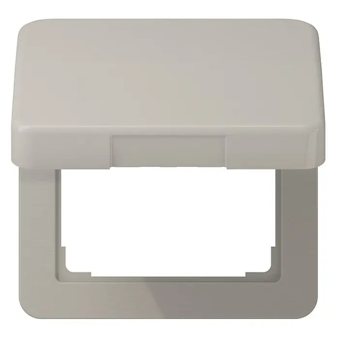 Jung CD 500 Klappdeckelsteckdose CD590KLPT für Steckdose - Platin, Glänzend, Unterputzmontage - Graue Abdeckung für eine Schalterdose, schützt vor Staub und Spritzwasser und sorgt für ein sauberes Erscheinungsbild.
