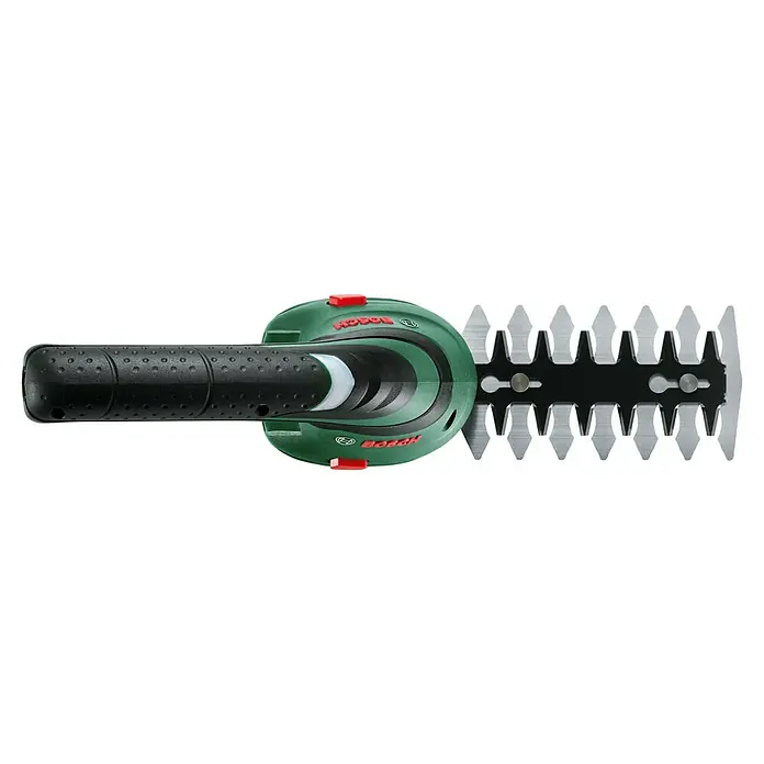 Bosch Akku-Gras- & Strauchschere Isio - 3,6 V, Li-Ionen, 1,5 Ah, 1 Akku, Schwertbreite: 8 cm, Akkulaufzeit: 50 min - Bosch Akku-Grasschere mit ergonomischem Griff und präzisem Schneidwerkzeug für feine Rasenkanten. Ideal für den perfekten Gartenschnitt.