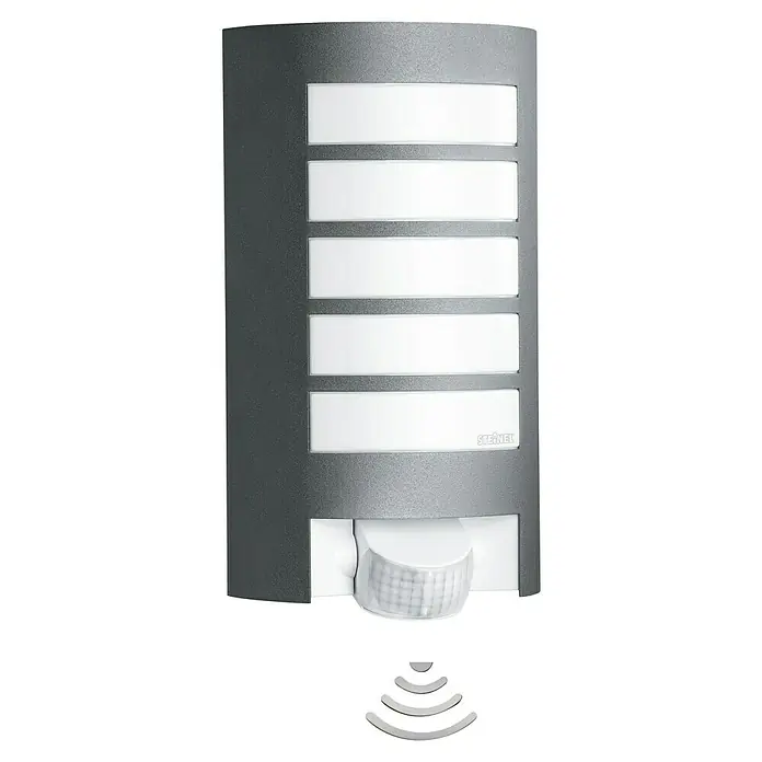 Steinel Sensor-Außenleuchte L 12 anthrazit - 60 W, 10,8 x 15,5 x 27,2 cm, Anthrazit/Weiß, IP44 - Die Steinel L 620 CAM Wandleuchte mit Bewegungsmelder ist ein Highlight für jeden Eingangsbereich.