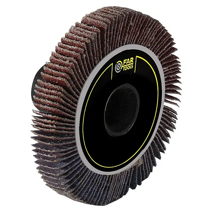 Fartools Cepillo cilíndrico multi láminas - Diámetro: 10 mm, Específico para: Lijadora multifunción Fartools REX 80, Apto para: Madera - Rueda de láminas de FAR Tools. La rueda de láminas es ideal para el lijado de metal, madera y plástico. Diámetro: aprox. 150 mm.