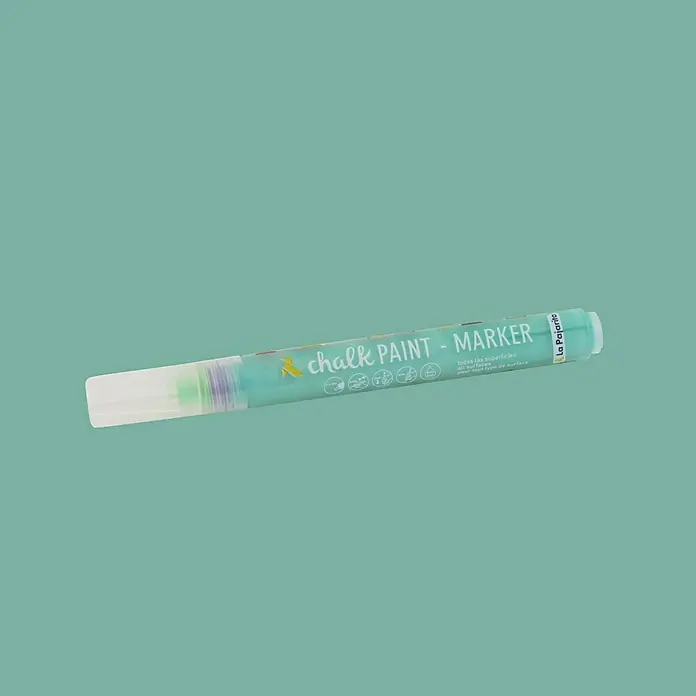 La Pajarita Marcador para ropa Chalk Paint Marker - Verde hielo, 6 ml, Mate - Un "Chalk Paint Marker" color menta de La Pajarita, ideal para diversas superficies. Perfecto para proyectos creativos de bricolaje y diseño individual.
