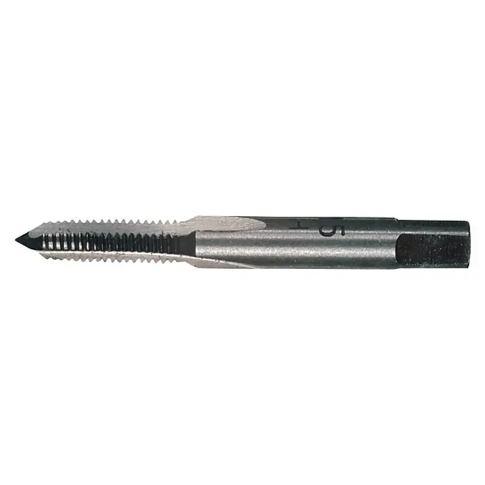 Connex Macho de roscar - M 5 - Primer plano de un macho de acero con el número "5" marcado, diseñado para crear roscas internas.