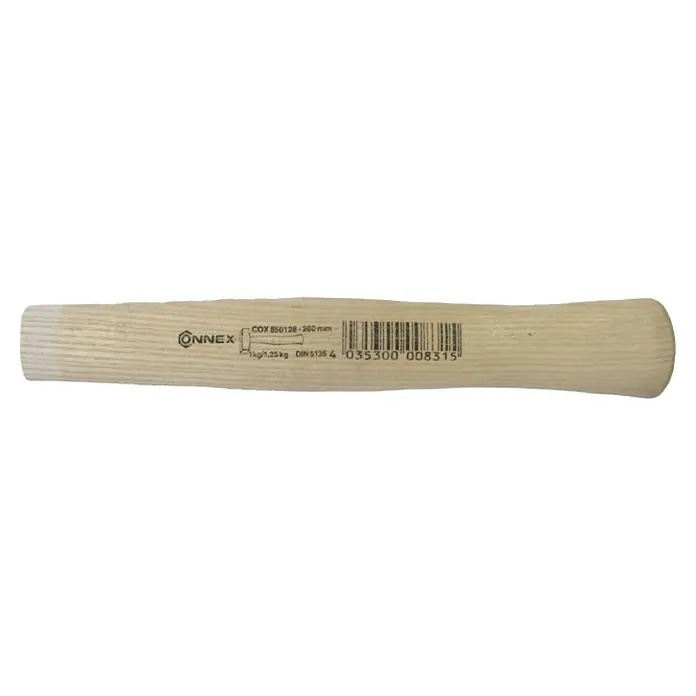 Connex Mango de maza - Largo: 260 mm, Específico para: 1250 gr - Mango de madera para martillos y hachas de CONNEX, adecuado para herramientas con un peso de 1kg/1,25kg y una longitud de 260mm según DIN 5135.