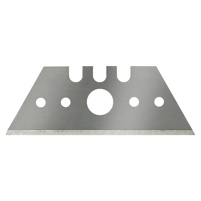 Connex Cuchilla de recambio - 5 ud. - Cuchilla trapezoidal con orificios de montaje, ideal para cúteres y rascadores. Para cortes precisos en diversos materiales.