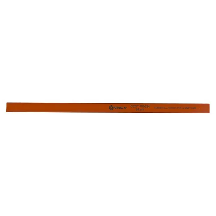 Connex Lápiz de carpintero - Largo: 240 mm, Rojo, 3 ud. - Cable Onnex COXT 780524, 24 cm Común 2-en-1 con revestimiento naranja, ideal para conexiones fiables e instalación sencilla.