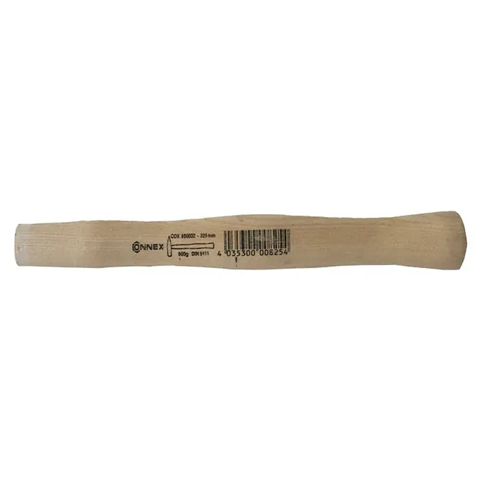 Connex Mango de martillo - Largo: 320 mm, Específico para: 500 gr - Mango de hacha de madera con logotipo CONNEX, número de artículo, código de barras y datos técnicos. 320 mm de longitud, 500 g de peso.