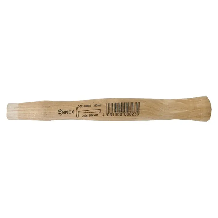 Connex Mango de martillo - Largo: 280 mm, Específico para: 200 gr - Mango de madera para martillo, Connex COX 850026, 280 mm de largo, 200g, DIN 5111 con código de barras.