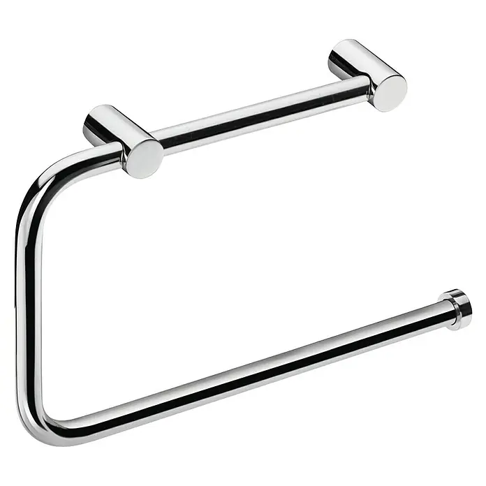 Cosmic Enkel Toallero de anilla - Ancho: 20 cm, Cromo - Un toallero cromado brillante con un diseño moderno, ideal para cualquier baño. Construcción robusta para un uso duradero.