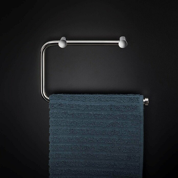 Cosmic Enkel Toallero de anilla (Ancho: 20 cm, Cromo) | BAUHAUS