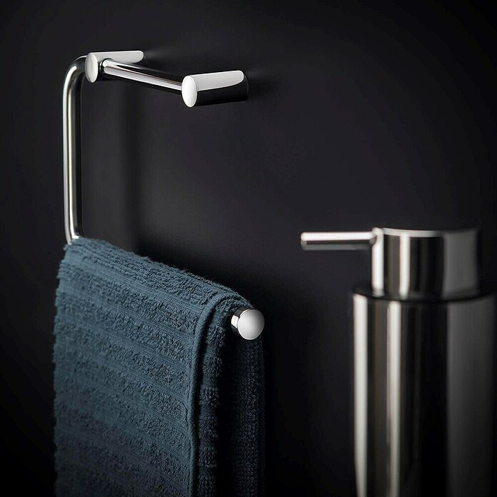 Cosmic Enkel Toallero de anilla (Ancho: 20 cm, Cromo) | BAUHAUS