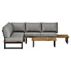 Sunfun Zoe Loungemöbel-Set Zoe (3 -tlg., Teak/Stahl, Hellgrau) | BAUHAUS