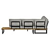 Sunfun Zoe Loungemöbel-Set Zoe (3 -tlg., Teak/Stahl, Hellgrau) | BAUHAUS