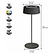 Lutec Akku-Tischleuchte COCKTAIL (2,2 W, Schwarz, Warmweiß) | BAUHAUS