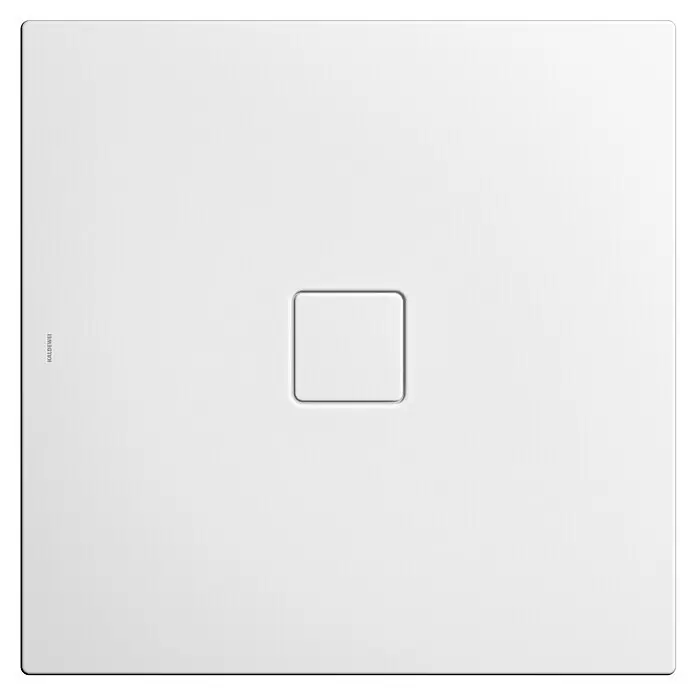 Kaldewei Duschwanne Conoflat 783-1 - L x B: 90 x 90 cm, Stahl, Weiß - Quadratische weiße Duschwanne mit mittigem, quadratischem Ablaufdeckel.