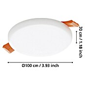 Eglo LED ugradbena svjetiljka, okrugla Rapita  (5,5 W, Ø x V: 10 x 2 cm, Neutralno bijelo) | BAUHAUS