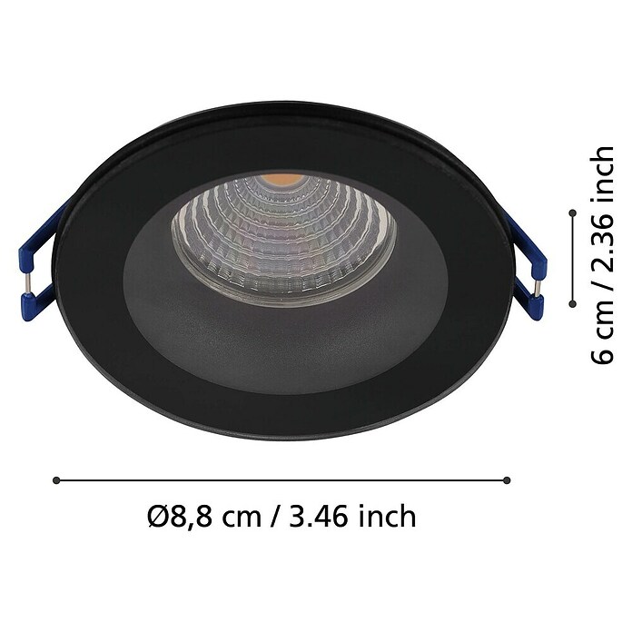 Eglo Led-inbouwspotset SALABATE (18 W, Zwart, Neutraal wit) | BAUHAUS