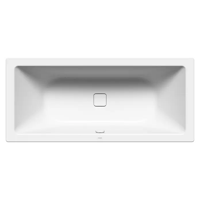 Kaldewei Badewanne Conoduo - 170 x 75 cm, Stahl-Email, Weiß - Weiße rechteckige Badewanne mit abgerundeten Ecken, zentralem Überlauf und Bodenablauf.