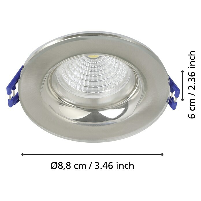 Eglo Led-inbouwspotset SALABATE (18 W, Mat Nikkel, Neutraal wit) | BAUHAUS