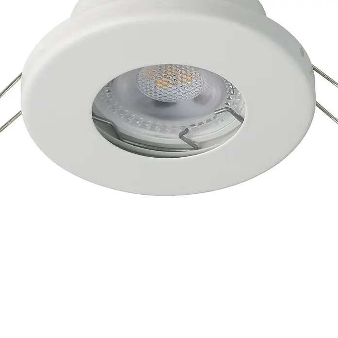 Eglo LED-Einbauleuchten-Set rund MAZUBY-LED 1 - 5 W, Weiß, Warmweiß - Nahaufnahme einer weißen LED-Deckenleuchte.