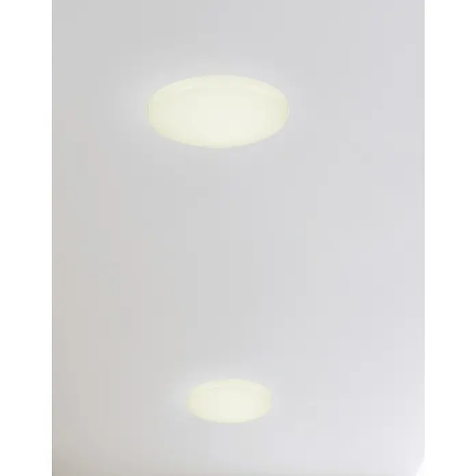 Eglo LED-Einbauleuchte rund RAPITA - 5,5 W, Ø x H: 10 x 2 cm, Weiß, Neutralweiß - Zwei runde Deckenleuchten erhellen den Raum mit sanftem Licht. Das minimalistische Design passt perfekt in moderne Interieurs.