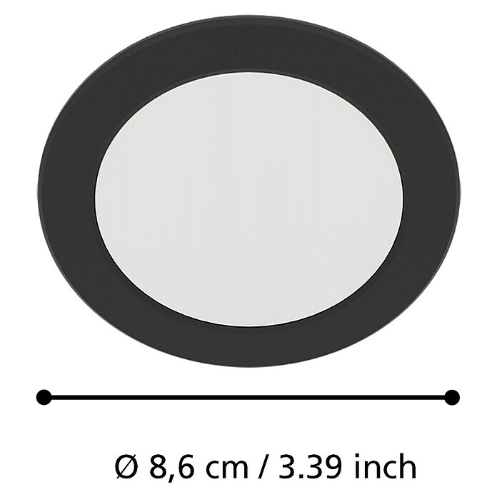 Eglo Set okroglih LED vgradnih svetilk Abiul  (3,2 W, Ø x V: 8,6 x 4 cm, Črna, RGBW) | Vgradni žarometi | Reflektorji in žarometi | Svetila | Elektro in svetila | Izdelki | BAUHAUS