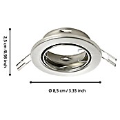 Eglo Inbouwverlichtingset AGULO 1 (105 W, Ø x h: 8,5 x 2,5 cm, Mat Nikkel) | BAUHAUS