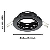 Eglo Inbouwverlichtingset AGULO 1 (105 W, Ø x h: 8,5 x 2,5 cm, Zwart) | BAUHAUS