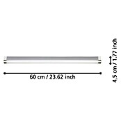 Eglo LED-Spiegelleuchte TRAGACETE 1 (15,5 W, L x B x H: 60 x 4,5 x 4,5 cm, Chrom, Chrom, Neutralweiß) | BAUHAUS