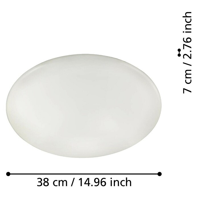 Eglo LED okrogla stropna svetilka TOTARI-Z  (19,2 W, Ø x V: 38 x 7 cm, Bele barve) | 3016 - Deckenleuchte | CACB - Deckenleuchten | CAC - Indoorleuchten | CA - Beleuchtung | C - Elektro | BAUHAUS