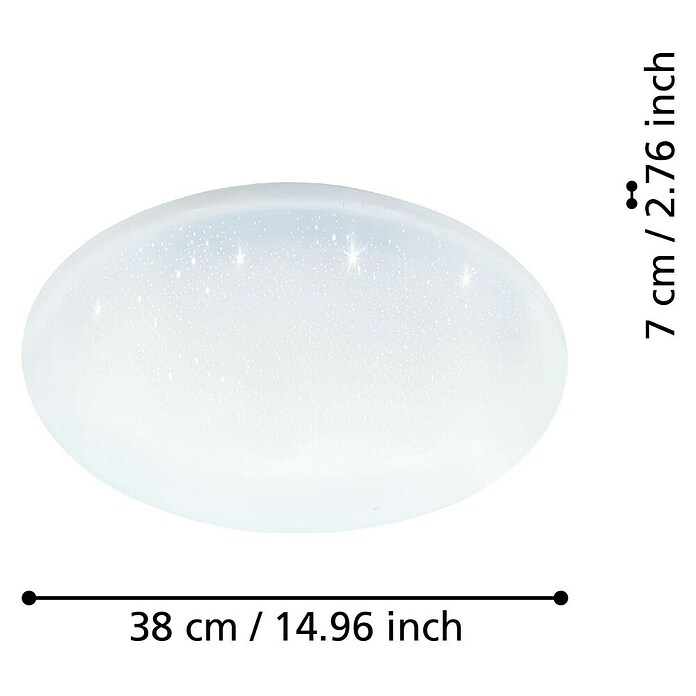 Eglo connect.z LED okrogla stropna svetilka TOTARI-Z  (19,2 W, Ø x V: 380 mm x 7 cm, Bele barve) | 3016 - Deckenleuchte | CACB - Deckenleuchten | CAC - Indoorleuchten | CA - Beleuchtung | C - Elektro | BAUHAUS