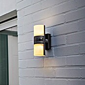 Lutec Sensor-LED-Außenwandleuchte Cyra (16 W, Anthrazit/Weiß, L x B x H: 7,8 x 12 x 24,5 cm)