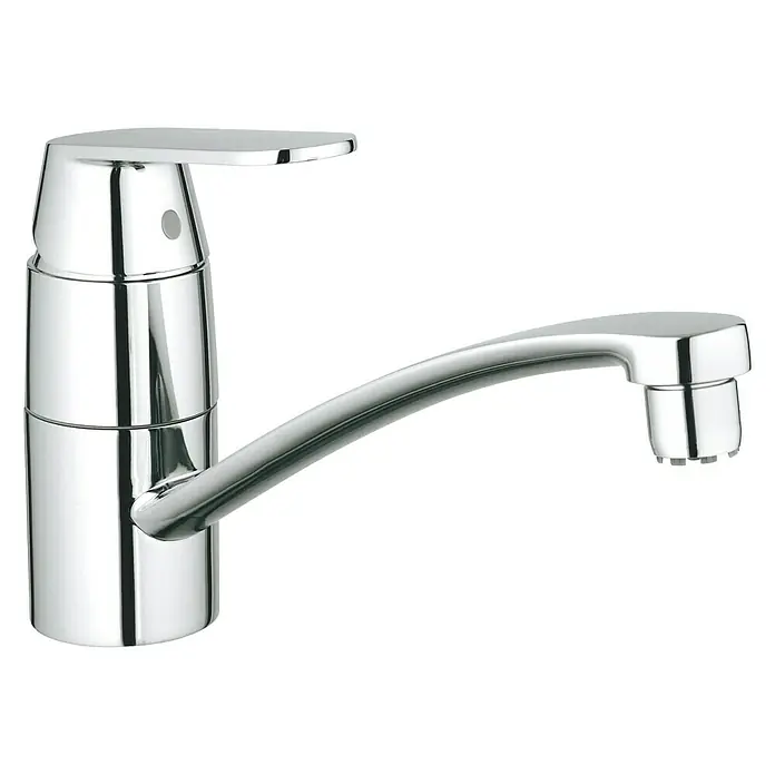Grohe Eurosmart Cosmopolitan Spültischarmatur - Niederdruck, Chrom, Glänzend - Ein glänzender, moderner Chrom-Wasserhahn mit einem schlanken Auslauf und einem eleganten Design, ideal für Küche oder Bad.