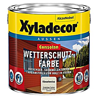 Xyladecor Wetterschutzfarbe Consolan (Kieselweiss, Seidenglänzend, 2,5 l)