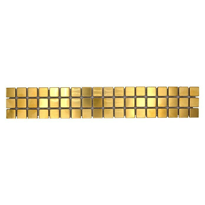 Fliesenbordüre Steel gestrichen YBO 15DG (30 x 4,8 cm, Gold, Glänzend) | BAUHAUS